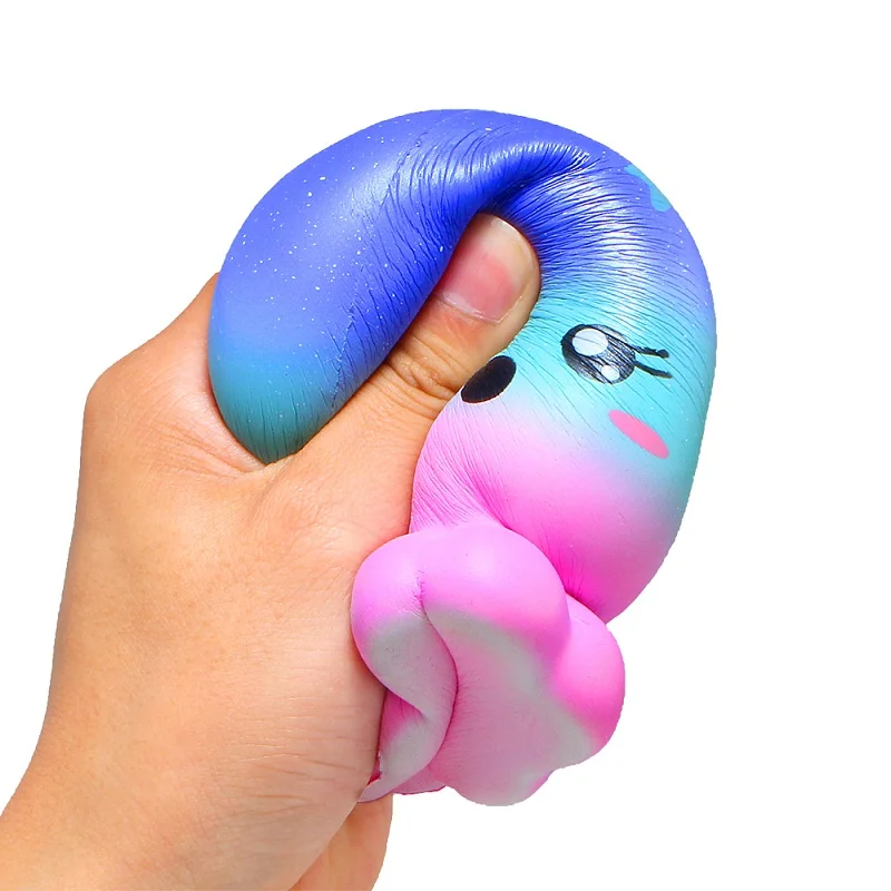 Squishy Cerf Violet Galaxy Kawaii Squishy Pieuvre Bleue Galaxy - Kawaii