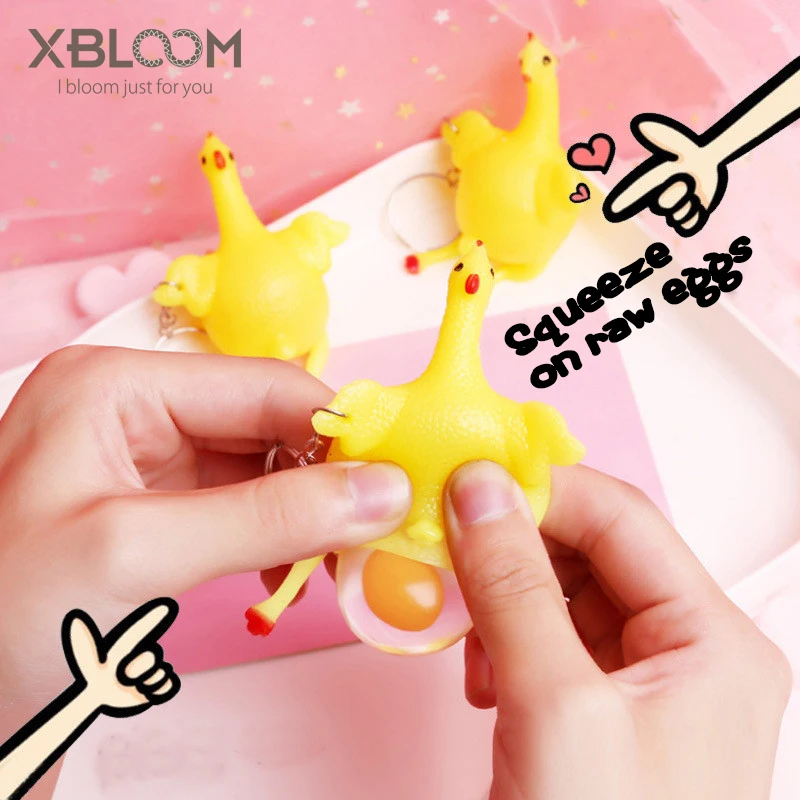 Squishy Poule Pondeuse Moche - Porte-clé