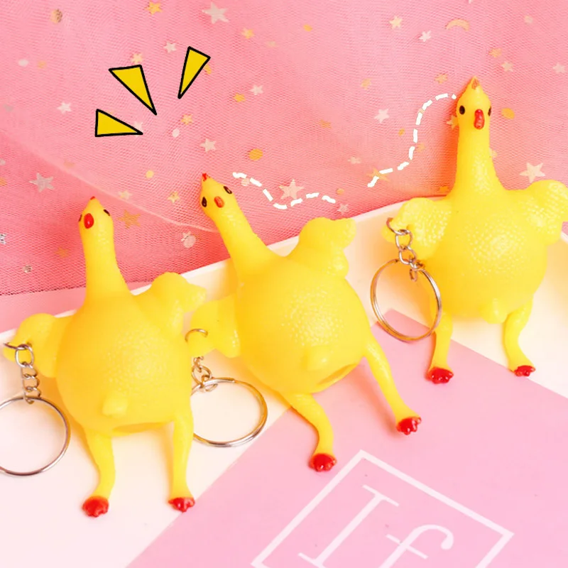 Squishy Poule Pondeuse Moche - Porte-clé – Image 2