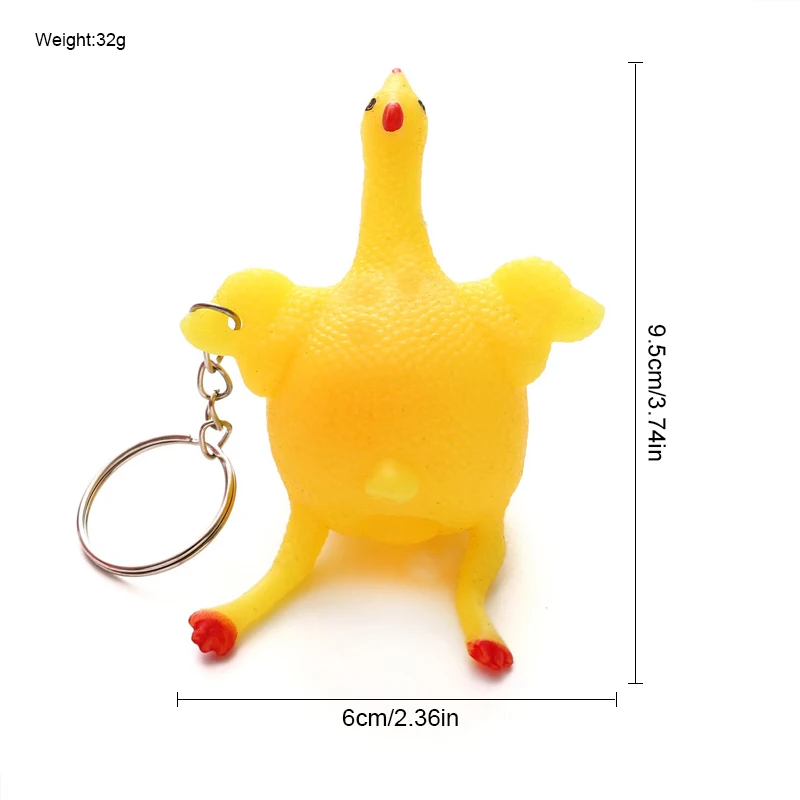 Squishy Poule Pondeuse Moche - Porte-clé – Image 4