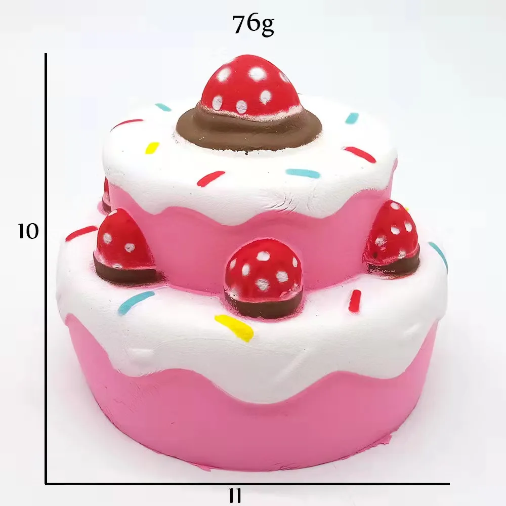 Squishy Layer Cake aux Fraises - Réaliste