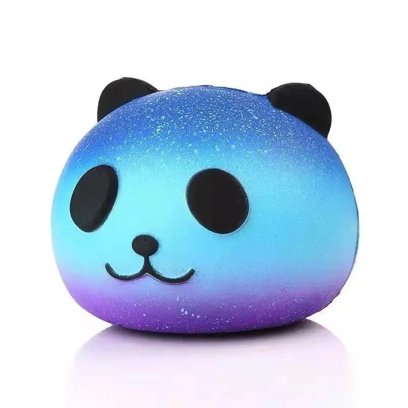Squishy Tête de Panda Bleue Galaxy - Kawaii